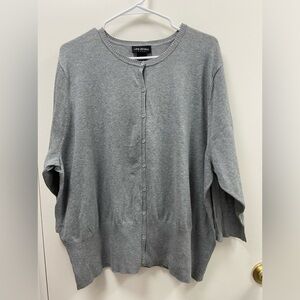 Lane Bryant size 26/28 soft, gray large cardigan size